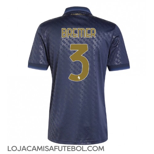 Camisa de Futebol Juventus Gleison Bremer #3 Equipamento Alternativo 2024-25 Manga Curta